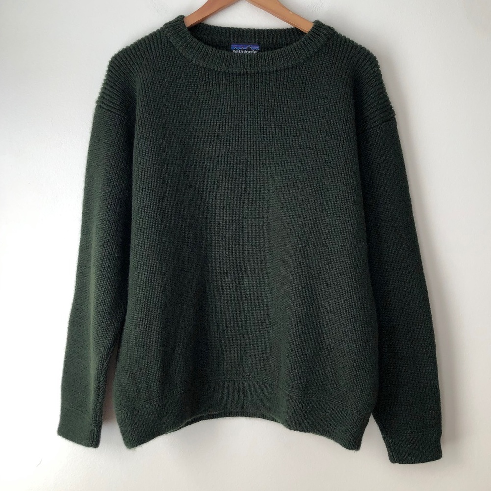 Patagonia Men's Vintage Thick Wool Knit Sweater Size Large